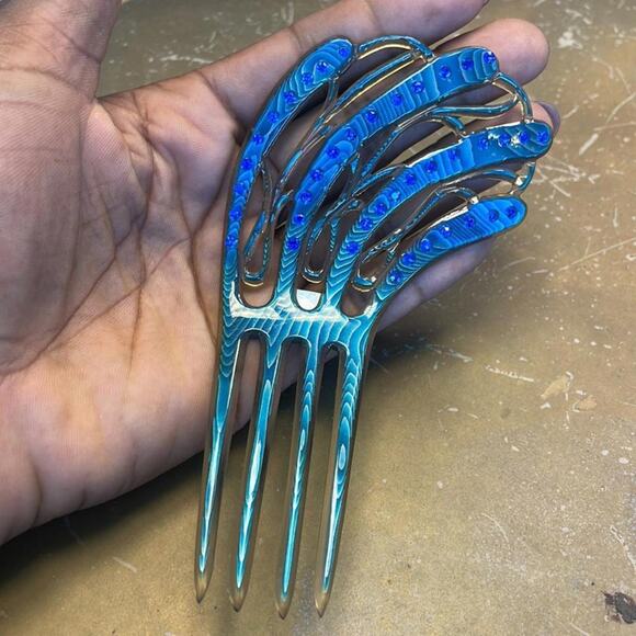 Mid Century Antique Rhinestone Hair Pin - Picture 5 of 5